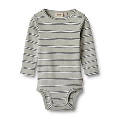 Wheat Body LS Freddie - Sea mist stripe